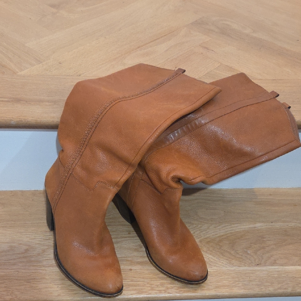 LUCKY BRAND Tan Leather Women's Boots